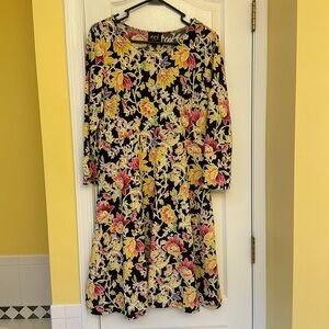 NWT eco 3/4 sleeve midi floral dress